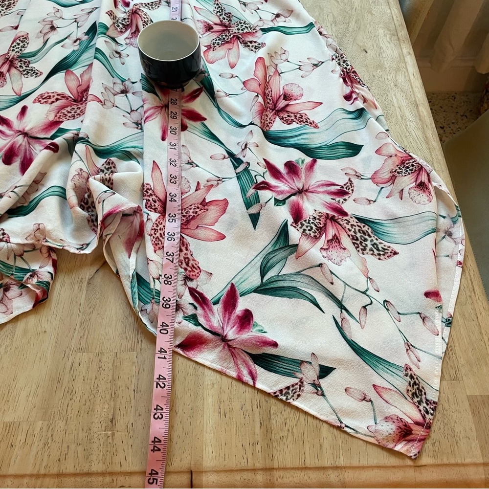 LA BLANCA Floral Flyaway Orchid Sundress! New! Pink and Green Woven Print. Med - Picture 11 of 12